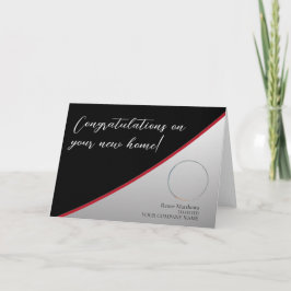New Home Real Estate Photo Business Note Card Kaart