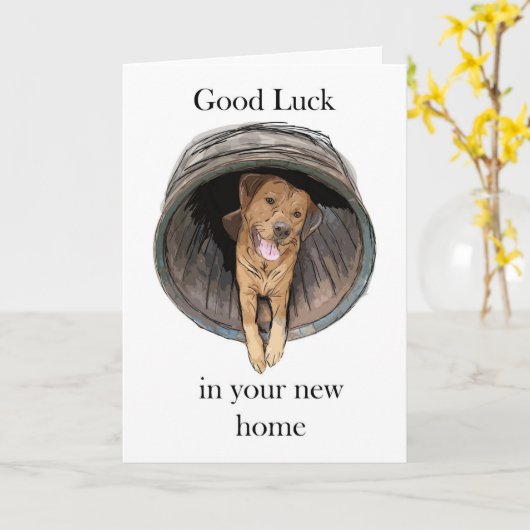 New Home - Rohan de labrador Kaart (Gele Bloem)