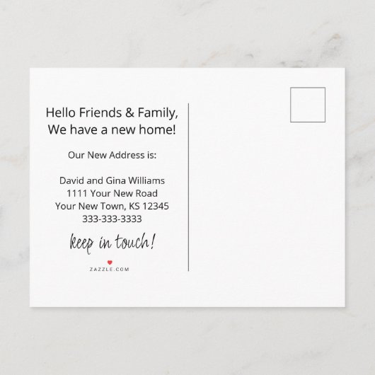 New Home Rustic Sunflower Moving Aankondigingskaart (Achterkant)