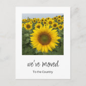 New Home Rustic Sunflower Moving Aankondigingskaart (Voorkant)