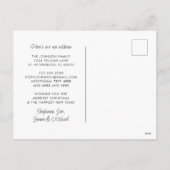 New Home Sandy Snowman Flamingo on Beach Feestdagenkaart (Achterkant)