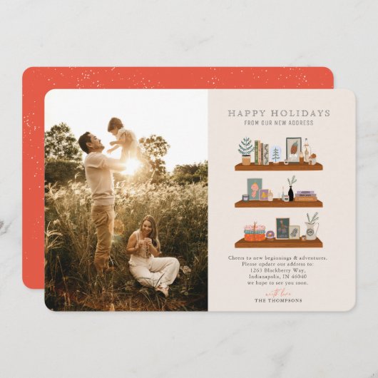 New Home Shelves Bewegende Aankondiging Foto (Voorkant / Achterkant)