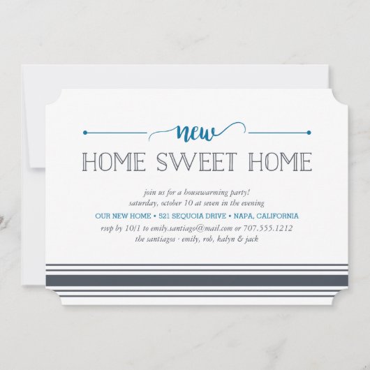New Home Sweet Home Housewarming Party Uitnodiging (Voorkant)