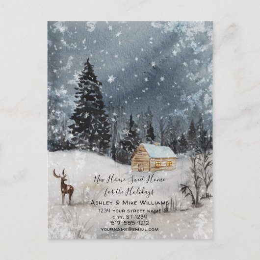 New Home Sweet Home Moving Address Briefkaart (Voorkant)