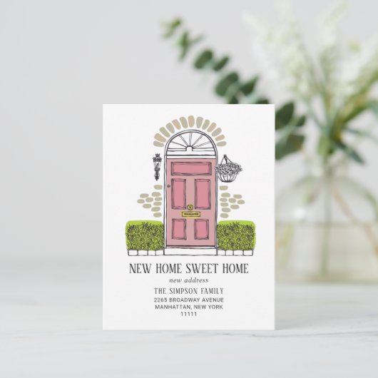 New Home Sweet Home Moving Annocement Briefkaart (Staand voorkant)