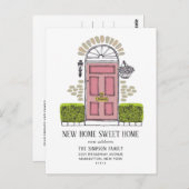 New Home Sweet Home Moving Annocement Briefkaart (Voorkant / Achterkant)