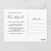 New Home Sweet Home Moving Annocement Briefkaart (Achterkant)