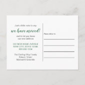 New Home Sweet Home Waterverf Foliage Moving Aankondigingskaart (Achterkant)