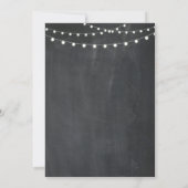 New Home Sweet House Warming ChalkBoard Key Invite Kaart (Achterkant)
