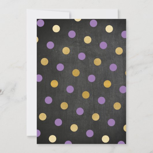 New Home Sweet House Warming ChalkBoard Key Invite Kaart (Achterkant)