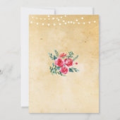 New Home Sweet House Warming Floral Key Invite Kaart (Achterkant)