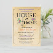 New Home Sweet House Warming  Key Invite Kaart (Staand voorkant)