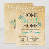 New Home Sweet HouseWarming Key Lights Nodig uit Kaart (Voorkant / Achterkant)