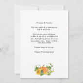 New Home Thanksgiving Floral Pumpkin Herfst Moving Aankondiging (Achterkant)