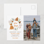 New Home Thanksgiving Foto Moving Announge Aankondigingskaart (Voorkant / Achterkant)