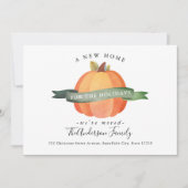 New Home Thanksgiving Pumpkin Moved Holiday Moving Aankondiging (Voorkant)