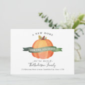 New Home Thanksgiving Pumpkin Moved Holiday Moving Aankondiging (Staand voorkant)