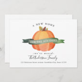 New Home Thanksgiving Pumpkin Moved Holiday Moving Aankondiging (Voorkant / Achterkant)