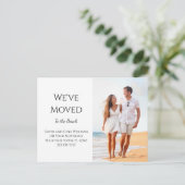 New Home Tropical Beach Moving Aankondigingskaart (Staand voorkant)