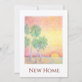 New Home Tropical Beach Moving Announge Aankondiging (Voorkant)