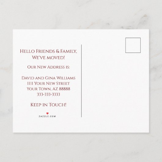 New Home Tropical Beach Moving Announge Aankondigingskaart (Achterkant)