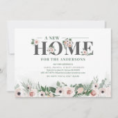 New Home We hebben Floral Moving Announcement verp Aankondiging (Voorkant)