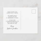 New Home Wildflower Foliage Wreatving Aankondigingskaart (Achterkant)