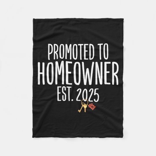 New Homeowner 2025 Housewarming First Time Home Bu Fleece Deken (Voorkant)