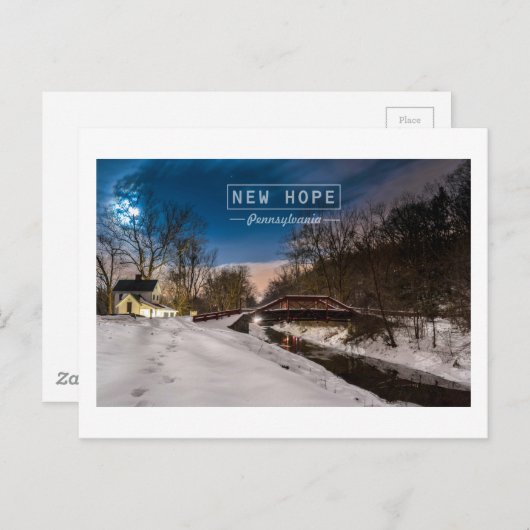 New Hope Pa Briefkaart (Voorkant / Achterkant)