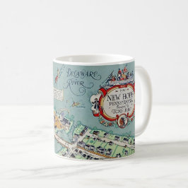 New Hope PA Vintage Illustration Mug Koffiemok