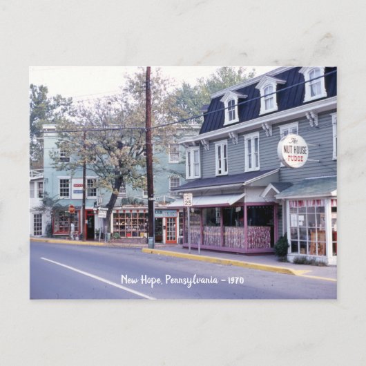 New Hope, Pennsylvania 1970 The Nut House Fudge Briefkaart (Voorkant)