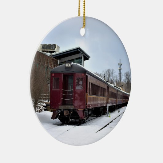 New Hope Train Winter Keramisch Ornament (Rechts)