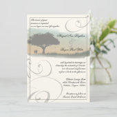 New Horizon Wedding Invitation Kaart (Staand voorkant)