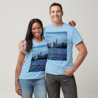 "New Horizons: Bold Multi-Color T-Shirt Design"