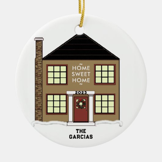 New House 2023 Collectible Keramisch Ornament (Voorkant)