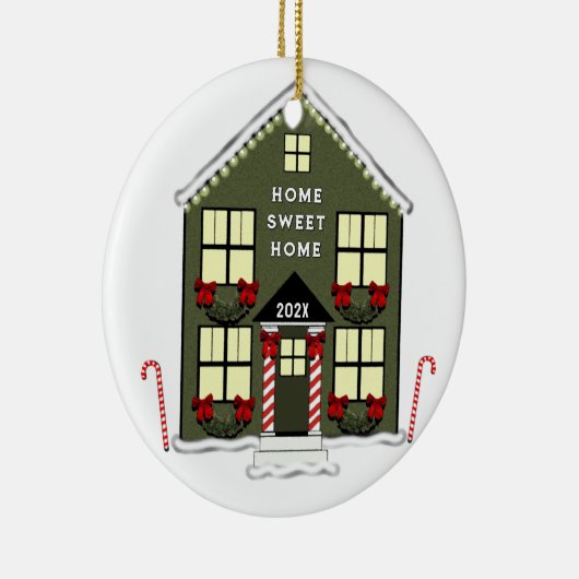 New House 2023 Keramisch Ornament (Rechts)