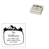 New House Address Announcement Outdoor Mountain  Rubberstempel (Gestempeld)