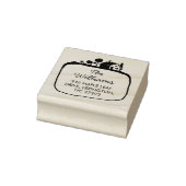 New House Address Announcement Rustic Garden Rubberstempel (Stempel)