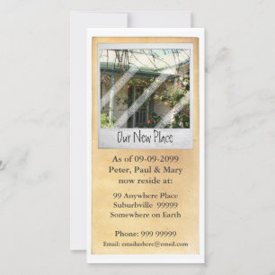 New House Address Notification Photo Card Aankondiging
