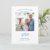 New House Deur Number Elegant Photo Movement Aankondiging (Staand voorkant)