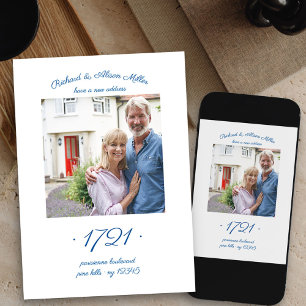 New House Deur Number Elegant Photo Movement Aankondiging