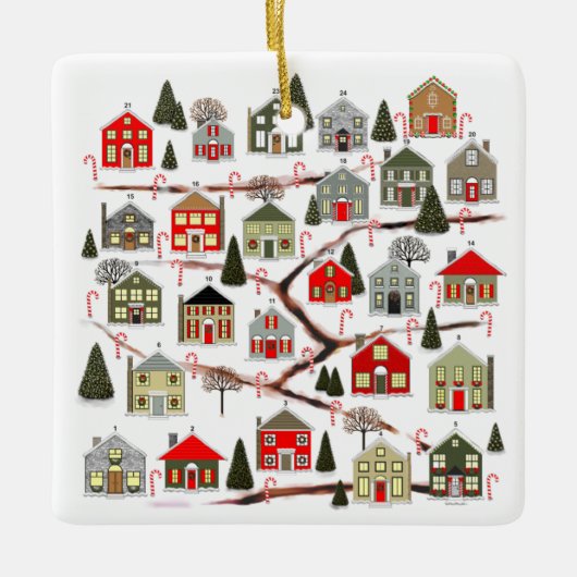 New House Family Keramisch Ornament (Voorkant)