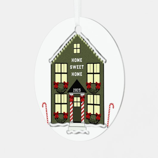 New House Metalen Ornament (Voorkant links)