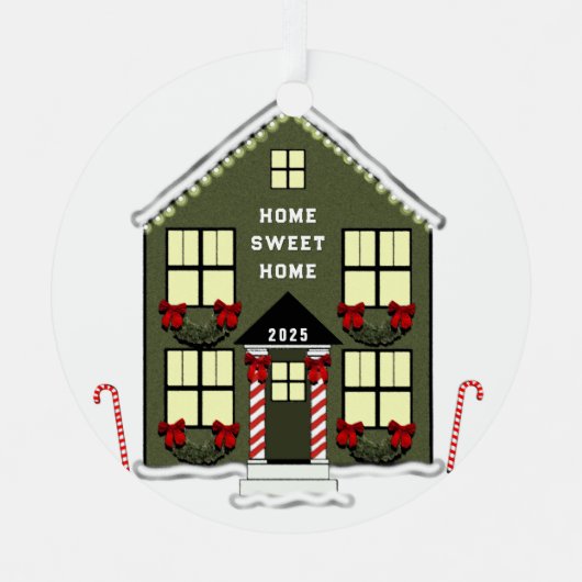 New House Metalen Ornament (Voorkant)