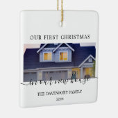 New House modern calligraphy Photo Ornament (Rechts)