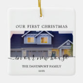 New House modern calligraphy Photo Ornament (Voorkant)