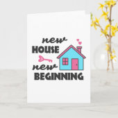 New House New Beginning Kaart (Gele Bloem)