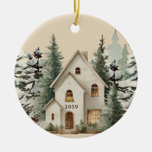 New House New Build Custom Christmas Ornament (Voorkant)
