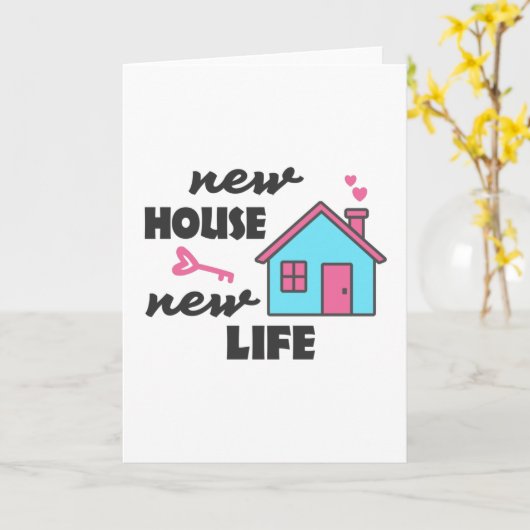 New House New Life Kaart (Gele Bloem)