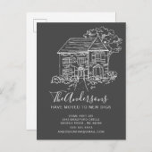 New House | Verplaatsingsaankondiging Aankondigingskaart (Voorkant / Achterkant)